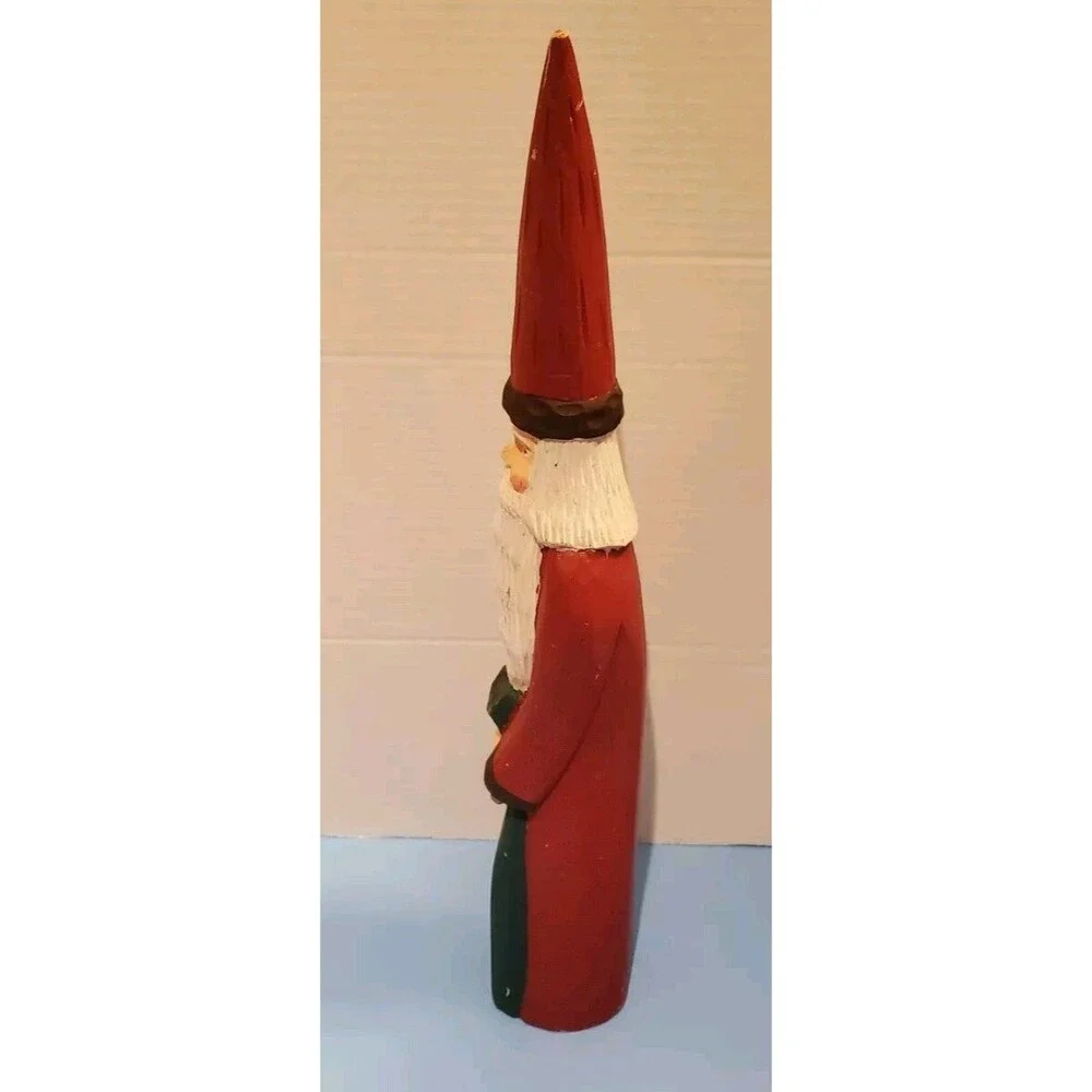 Santa Claus Christmas Holding Sack W/ Bells Attached Decor Figurine 19